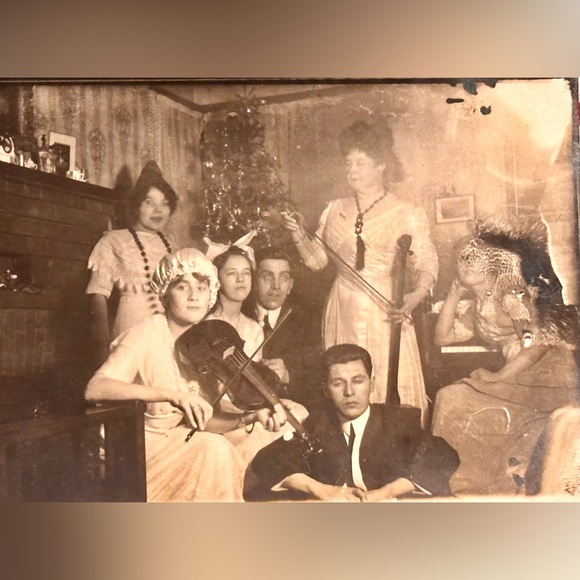 RPPP Vintage Jazz Club Speaker Easy Lounge Bar Band Real Photograph Postcard - Picture 1 of 4